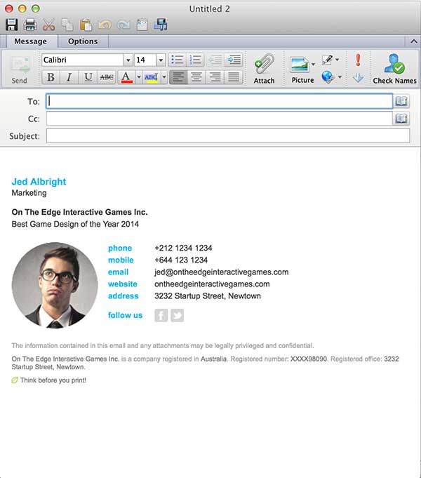 google email signature in outlook 2016 for mac